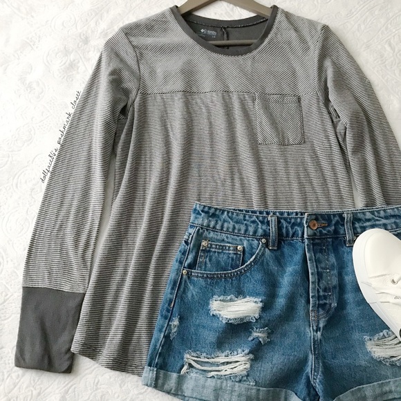 Columbia Tops - Columbia Grey Stripe Tee